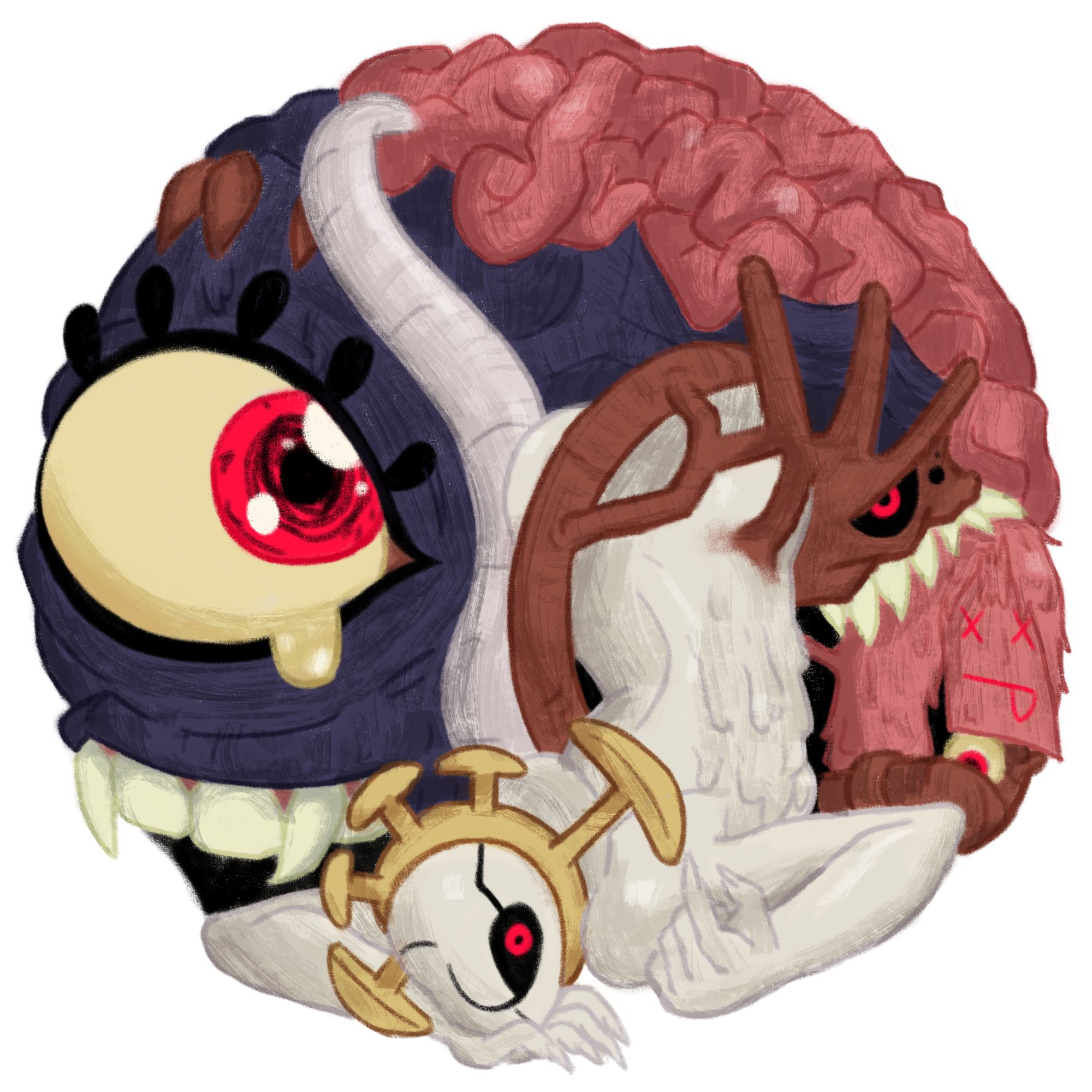 スクルガールズのダブルの再描画、右の頭が交換された。